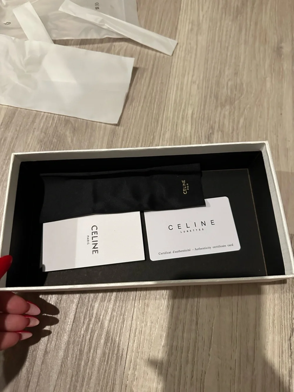 Celine Silver Frame Sunglasses with Dark Gray Lenses - Picture 9 of 10